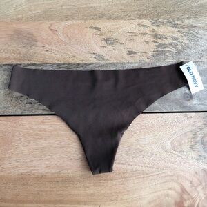 Old Navy underwear brown NWT thong invisible panties large